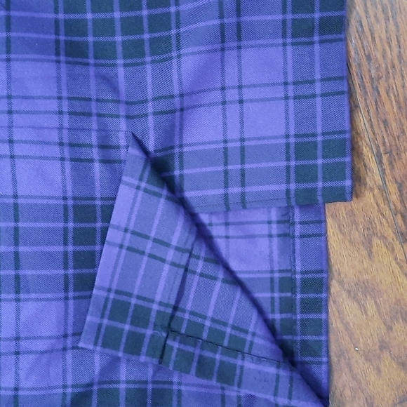 Y2K Plaid Midi Black and purple Pencil Skirt - Picture 3 of 3